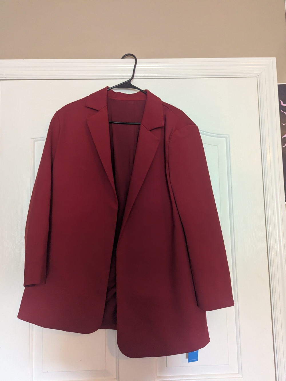 Cupshe Wine Red Tailored Blazer